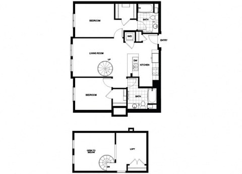 B15  Floor Plan at Candara at Hancock Park Apartments in Los Angeles CA